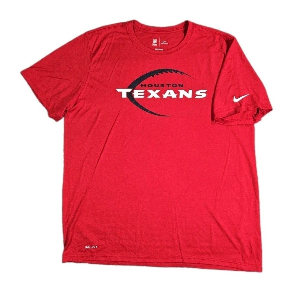 Mens Nike DriFIT Houston Texans NFL Apparel T Shirt Red 2XL NFL New